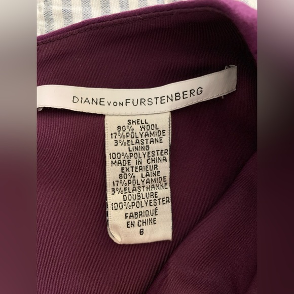 Diane Von Furstenberg crew neck wool mini dress, US size 6 - Picture 3 of 5